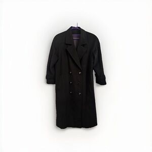 Bespoke Vicash cashmere and vicuna Women Black Overcoat Made in England Woolexpo